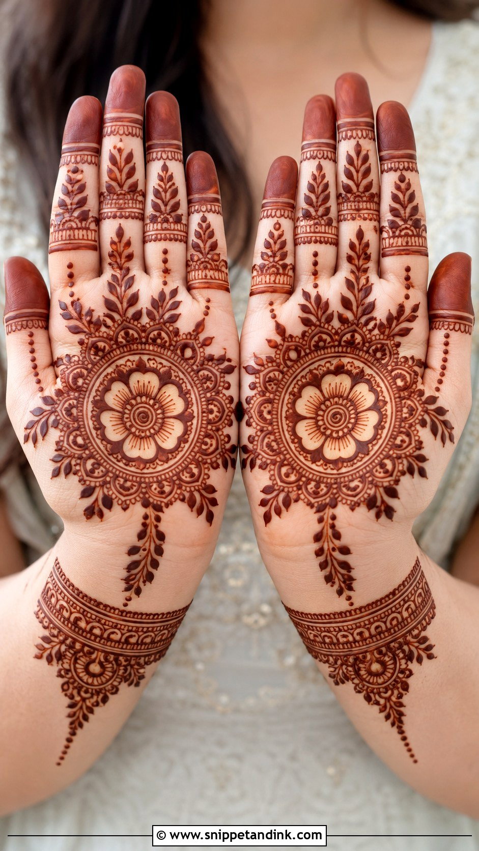 Simple Mandala Full Hand Mehndi Design - Snippet and Ink - 35 Simple Full Hand Mehndi Designs