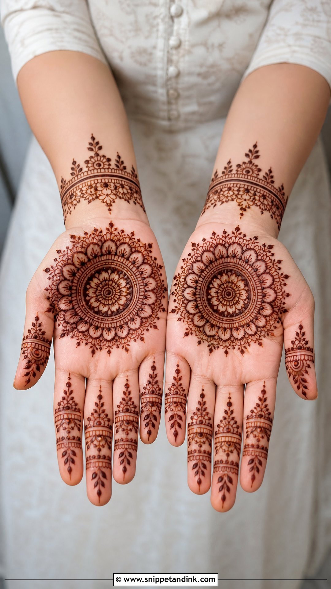 Simple Mandala Inside Mehndi Design - Snippet and Ink - 25 Inside Mehndi Designs