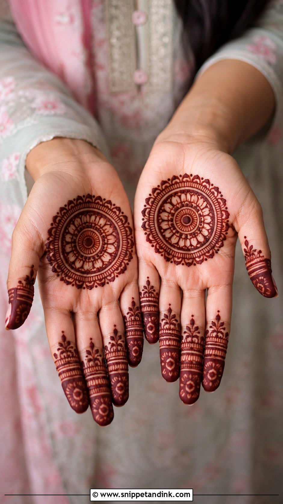 Simple Mandala Mehndi Design - Snippet and Ink - 35 Easy Mehndi Design Ideas