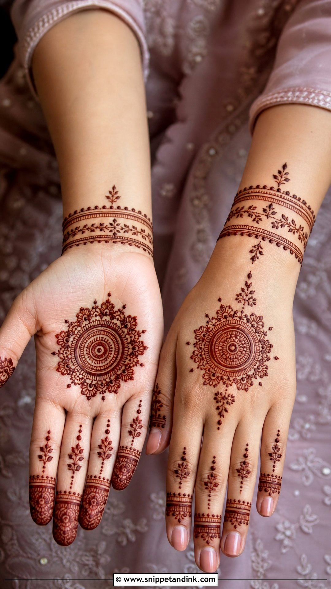 Simple Marriage Mehndi Design - Snippet and Ink - 20 Marriage Mehndi Designs