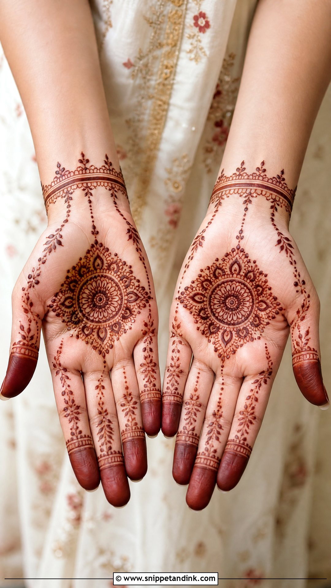 Simple Mehndi Design For Front Hand - Snippet and Ink - 35 Mehndi Designs
