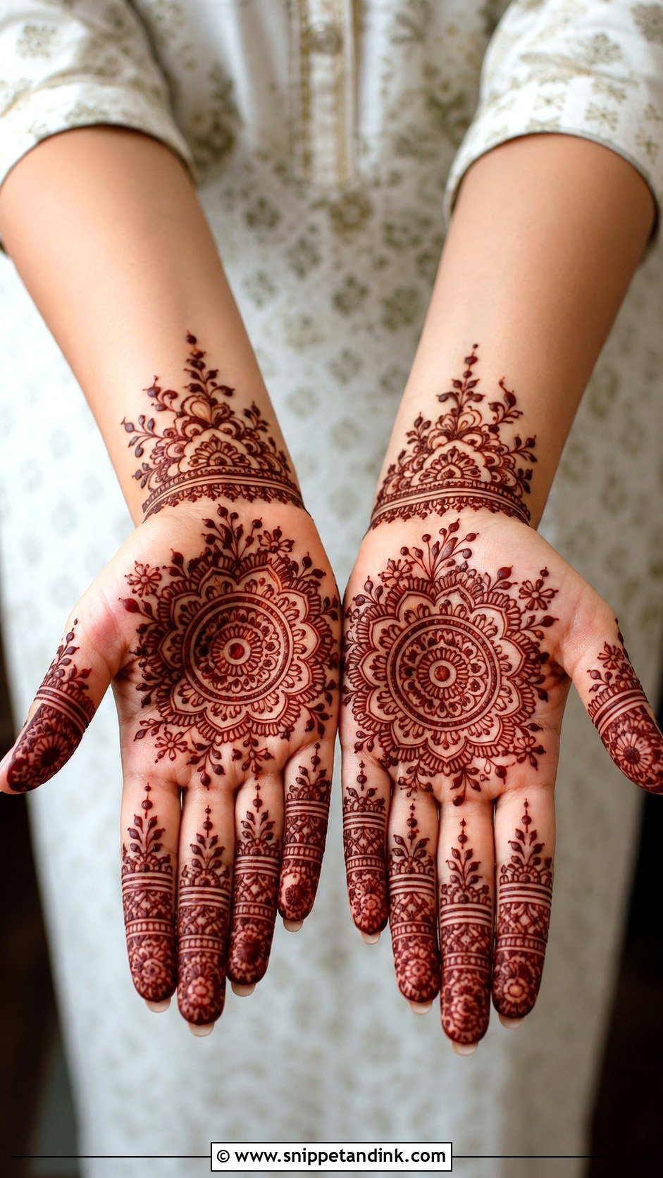 Simple Mehndi Design For Front Hand - Snippet and Ink - 35 Mehndi Designs Book