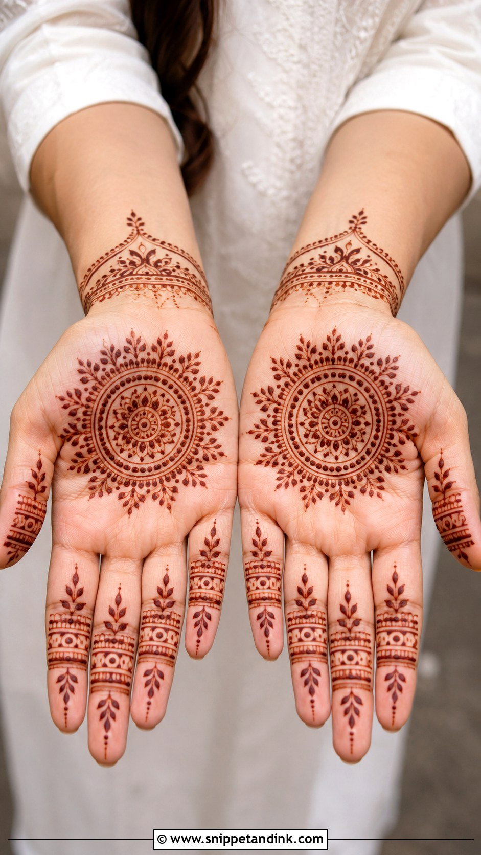 Simple Mehndi Design For Front Hand - Snippet and Ink - 35 Trendy Mehndi Designs