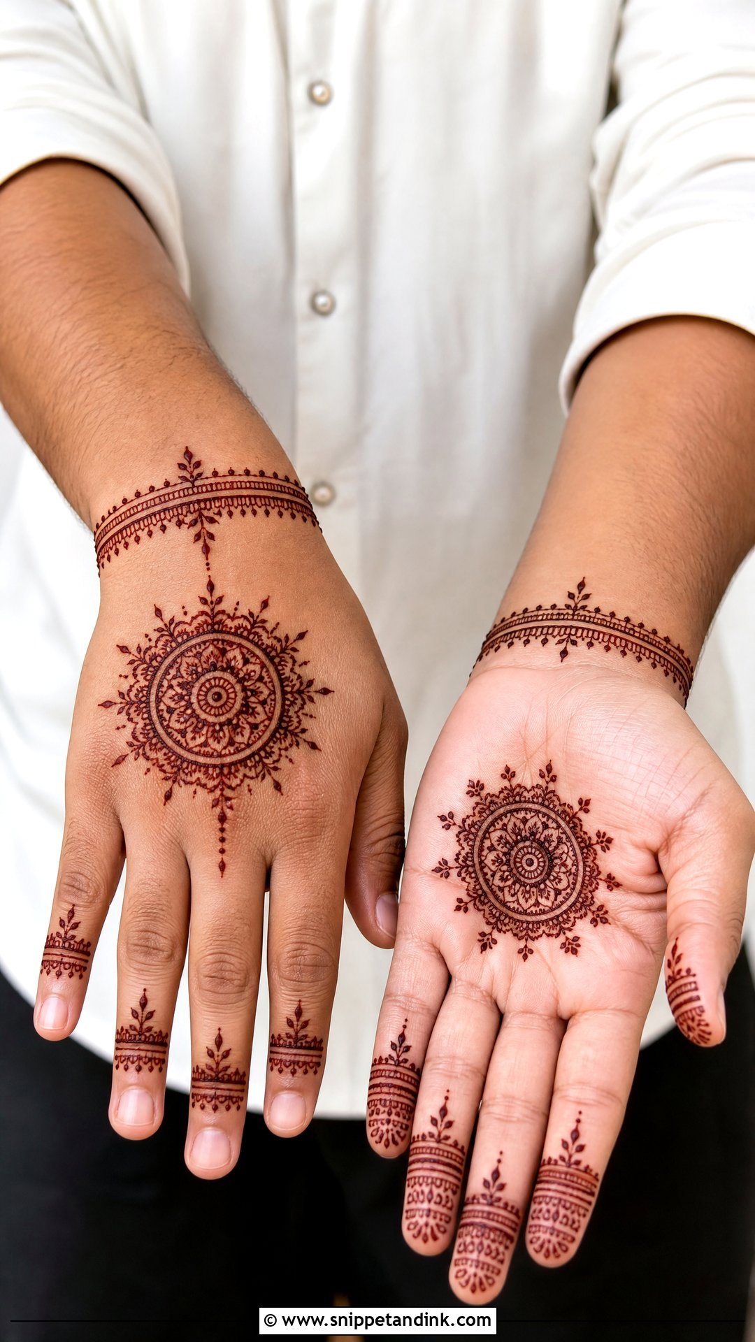Simple Men Mehndi Design - Snippet and Ink - 25 Men Mehndi Designs