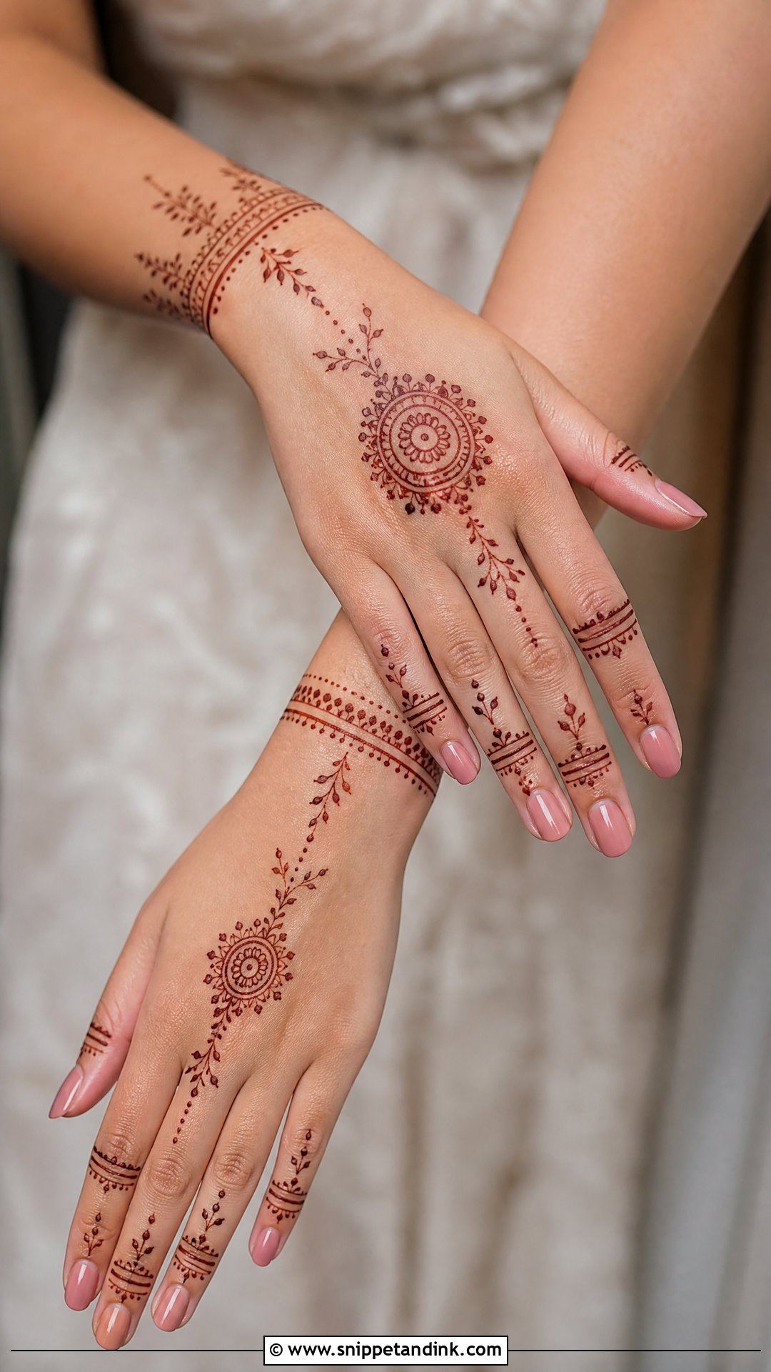 Simple Minimal Bridal Mehndi Design - Snippet and Ink - 20 Simple Easy Bridal Mehndi Designs
