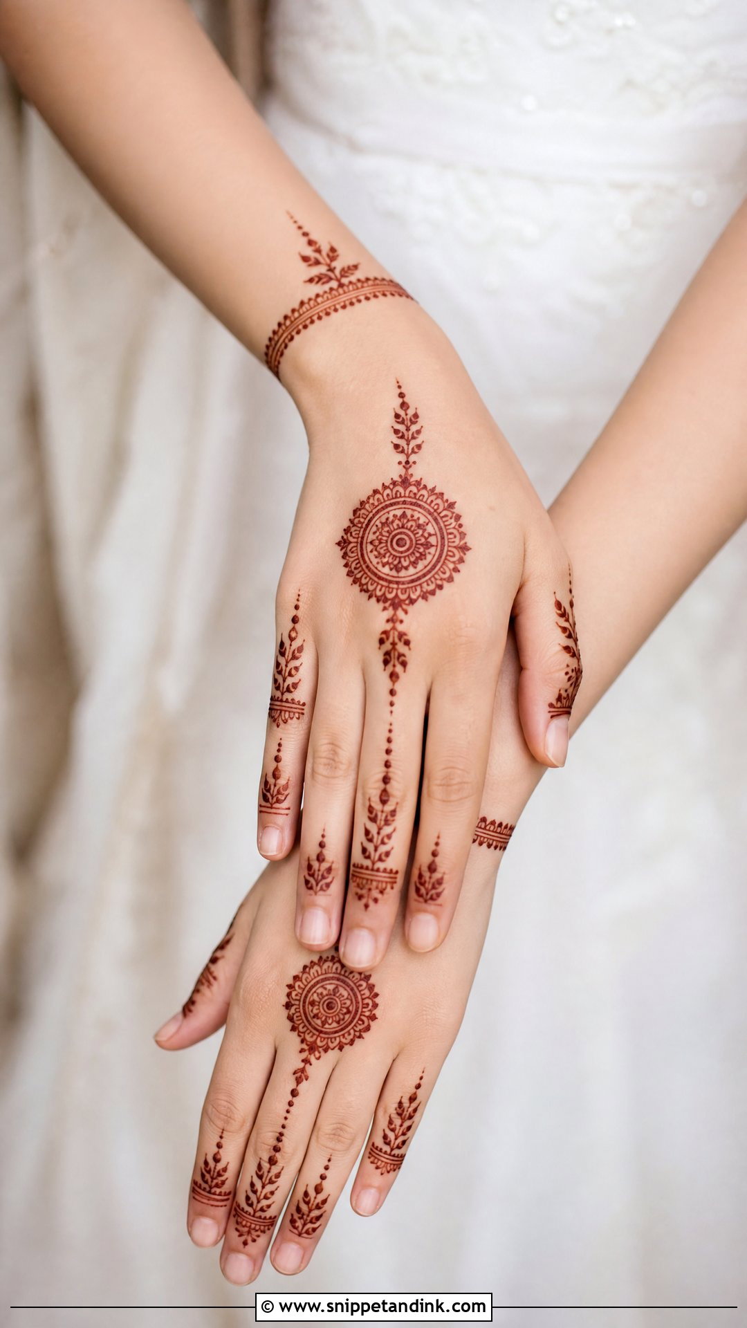 Simple Minimal Bridal Mehndi Design - Snippet and Ink - 30 Simple Bridal Mehndi Designs