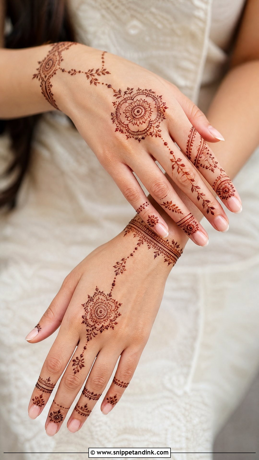 Simple Minimal Bridal Mehndi Design - Snippet and Ink - 20 New Simple Bridal Mehndi Designs