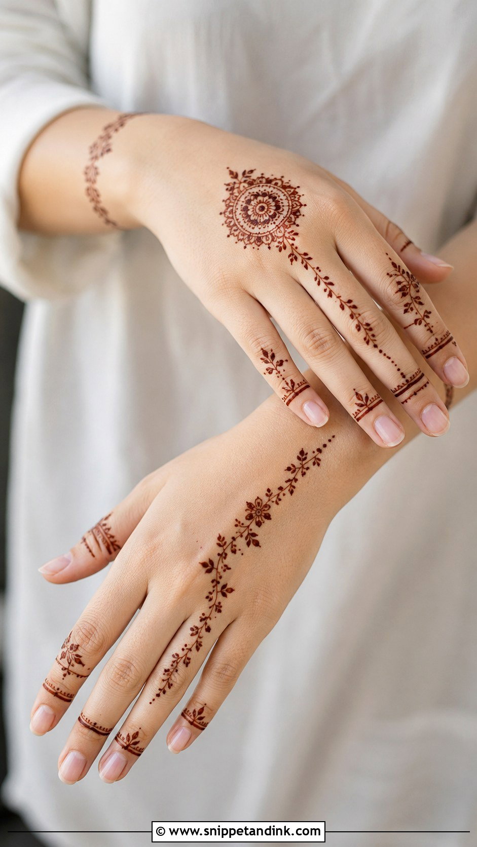 Simple Minimal Mehndi Design - Snippet and Ink - 35 Simple Mehndi Designs