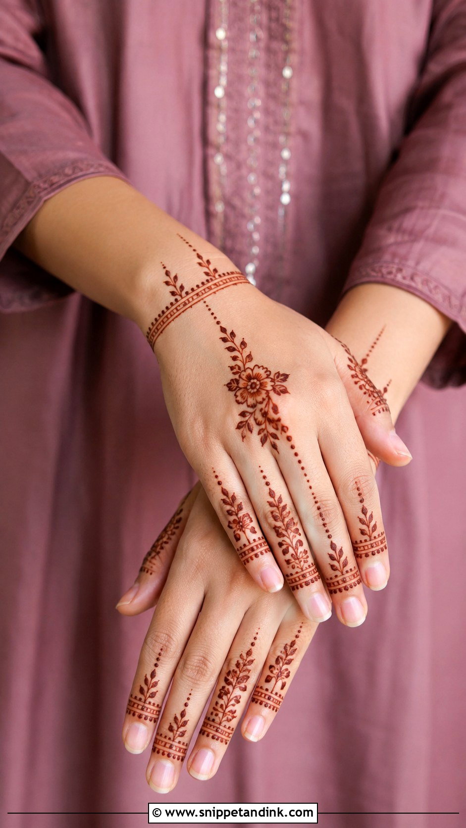 Simple Minimal Mehndi Design - Snippet and Ink - 35 Simplest Mehndi Designs