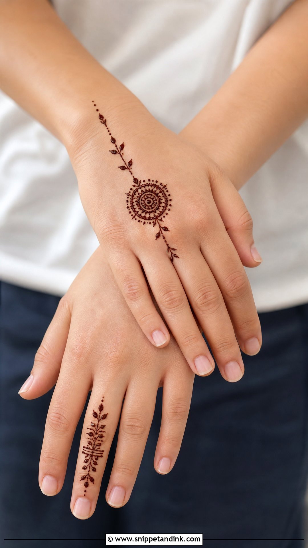 Simple Minimal Mehndi Design - Snippet and Ink - 35 Very Simple Mehndi Designs
