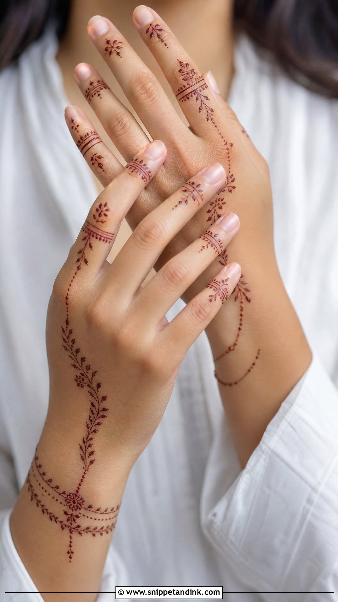 Simple Minimal Mehndi Design - Snippet and Ink - 30 Simple and Stylish Mehndi Designs