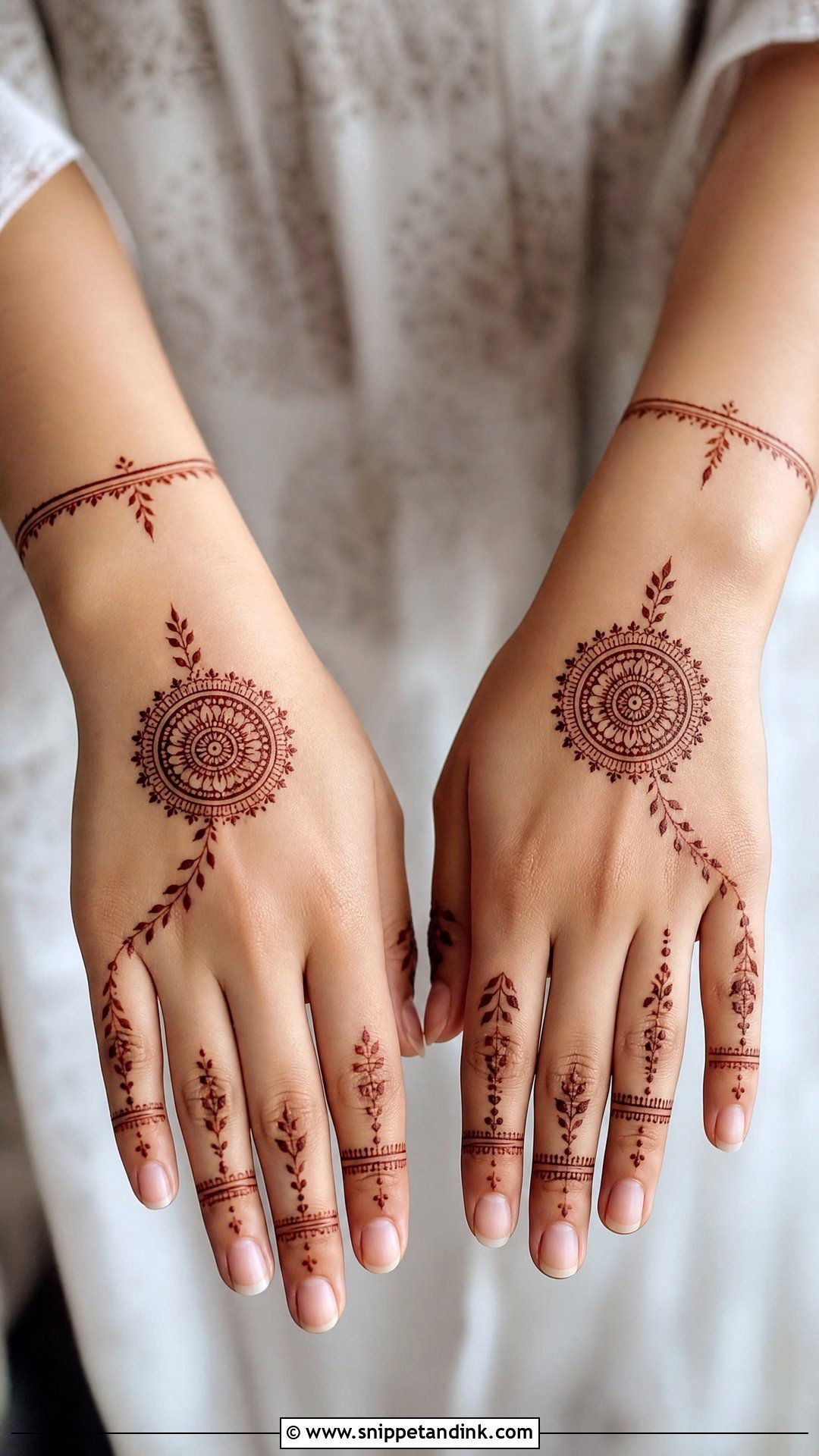 Simple Minimal Mehndi Design - Snippet and Ink - 30 Simple Beautiful Mehndi Designs