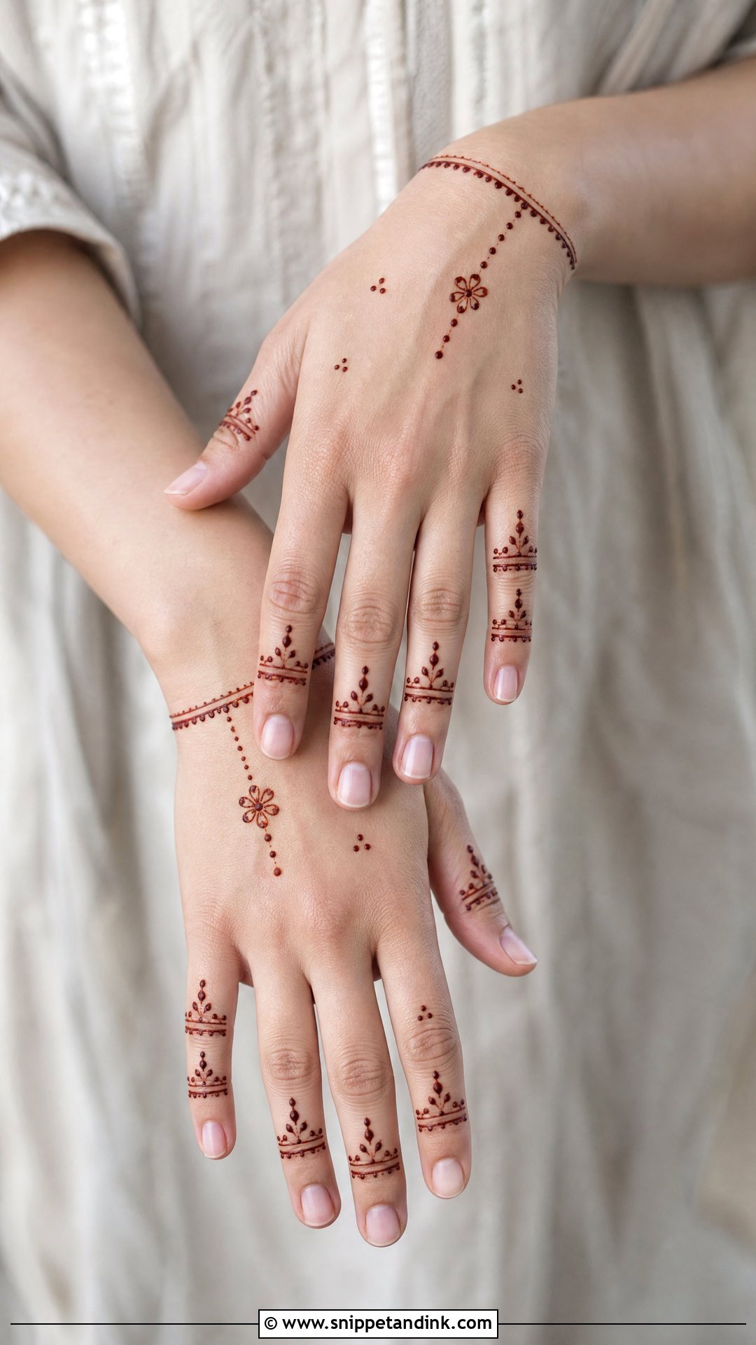 Simple Minimal Mehndi Design - Snippet and Ink - 20 Simple and Unique Mehndi Design Ideas