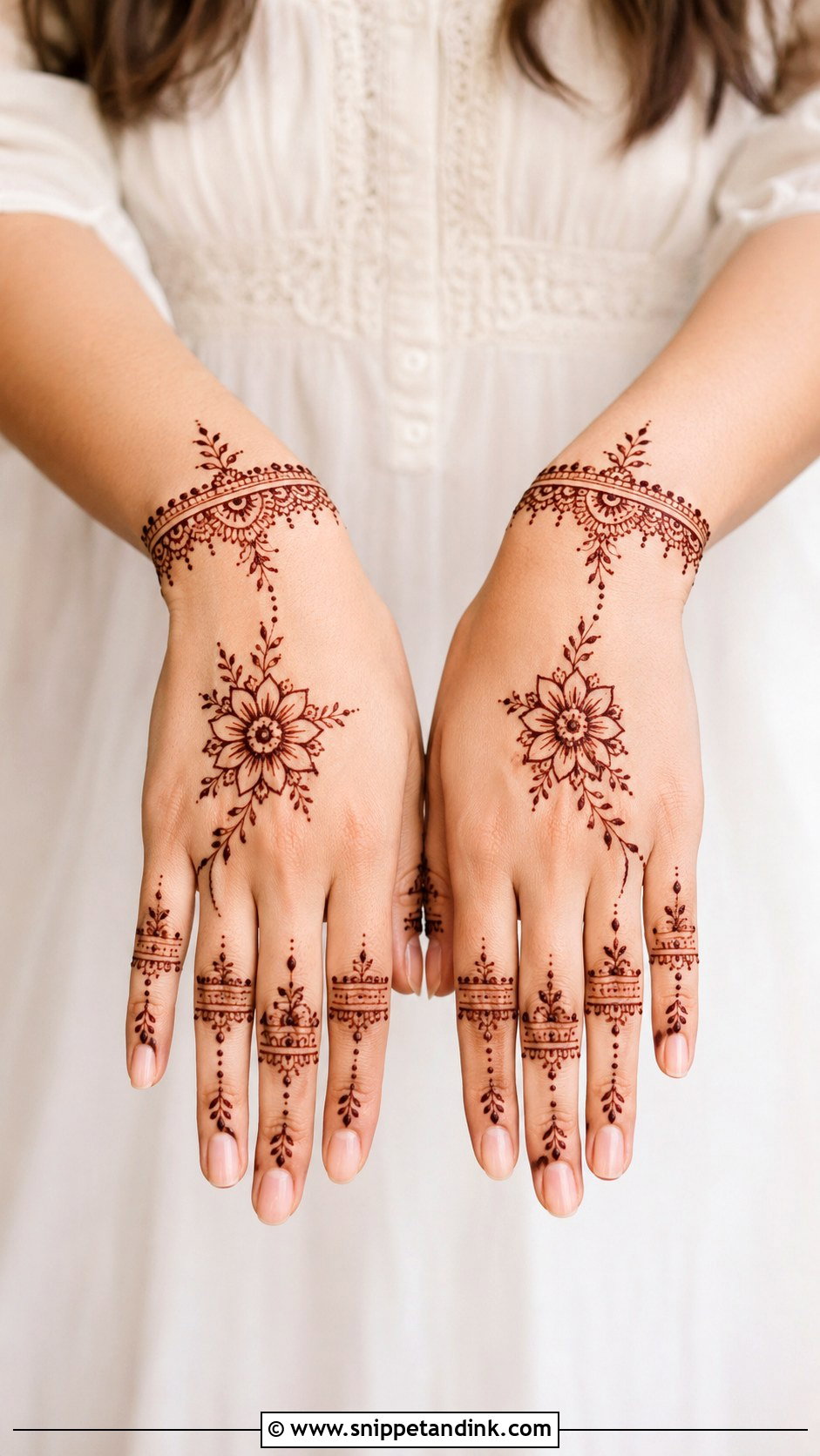 Simple Modern Back Hand Mehndi Design - Snippet and Ink - 35 Simple Unique Back Hand Mehndi Designs