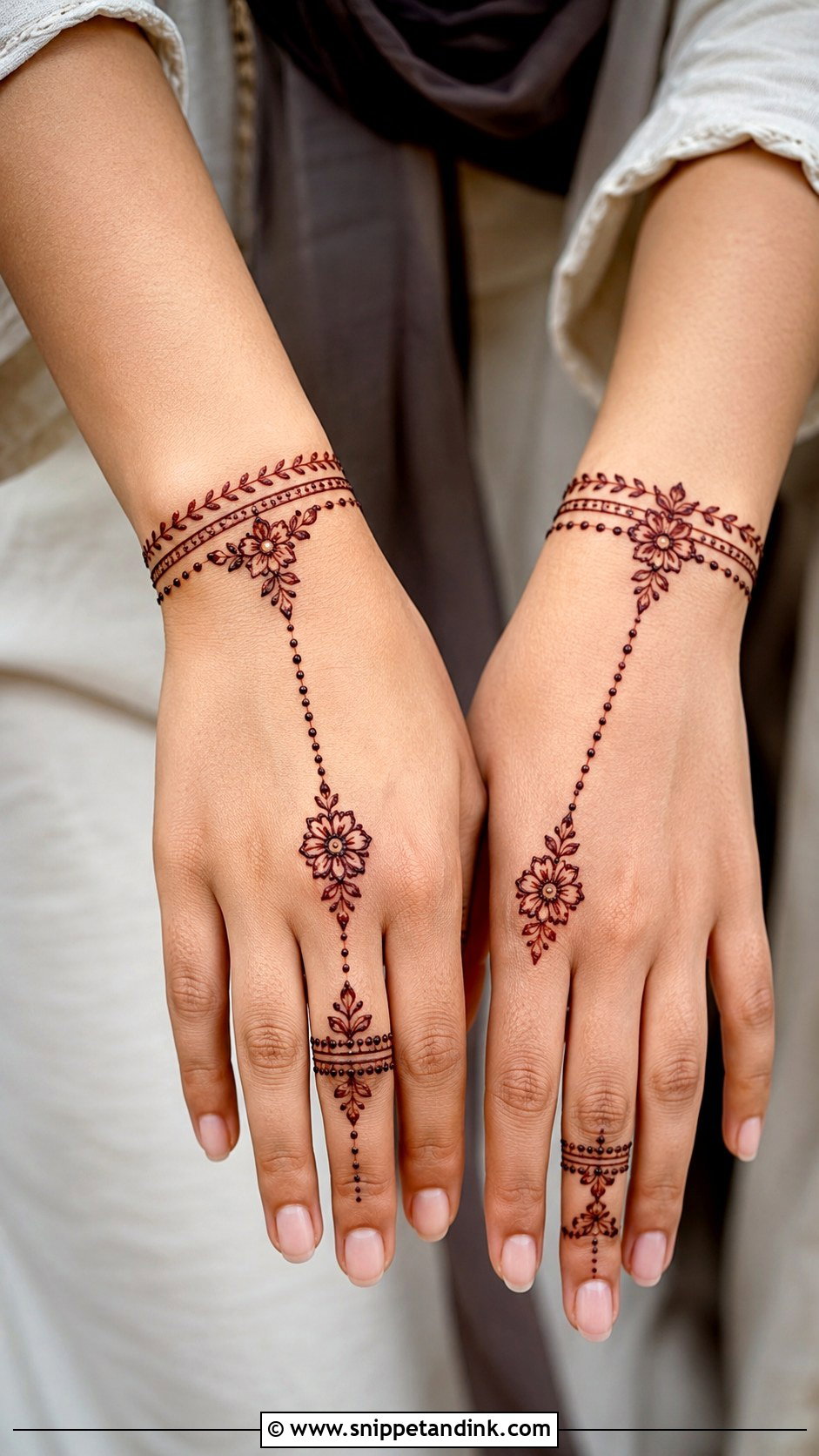 Simple Modern Bracelet Mehndi Design - Snippet and Ink - 35 Simple Modern Mehndi Designs