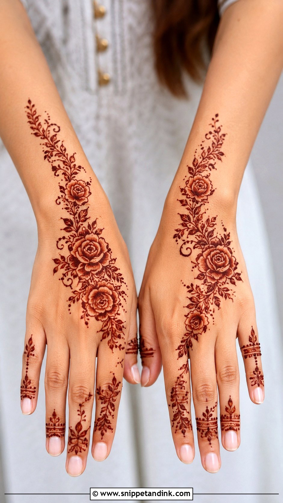 Simple Modern Floral Mehndi Design - Snippet and Ink - 35 Simple Modern Mehndi Designs