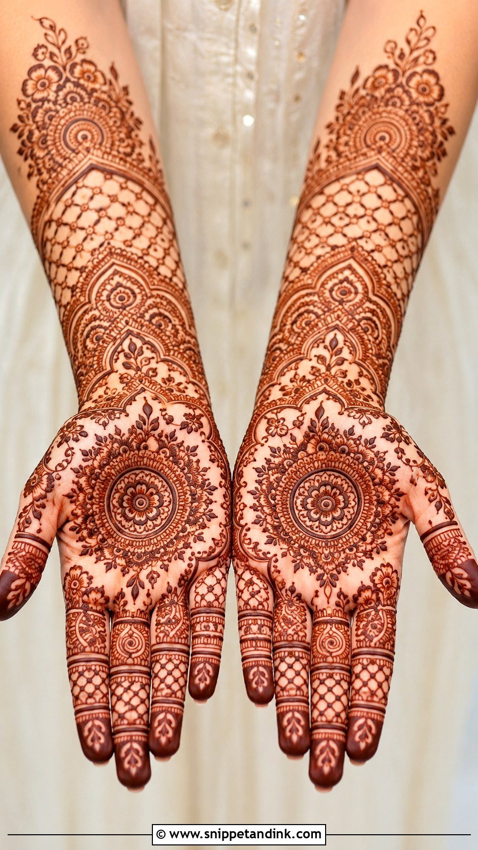 Simple Modern Full Hand Mehndi Design - Snippet and Ink - 35 Simple Modern Mehndi Designs