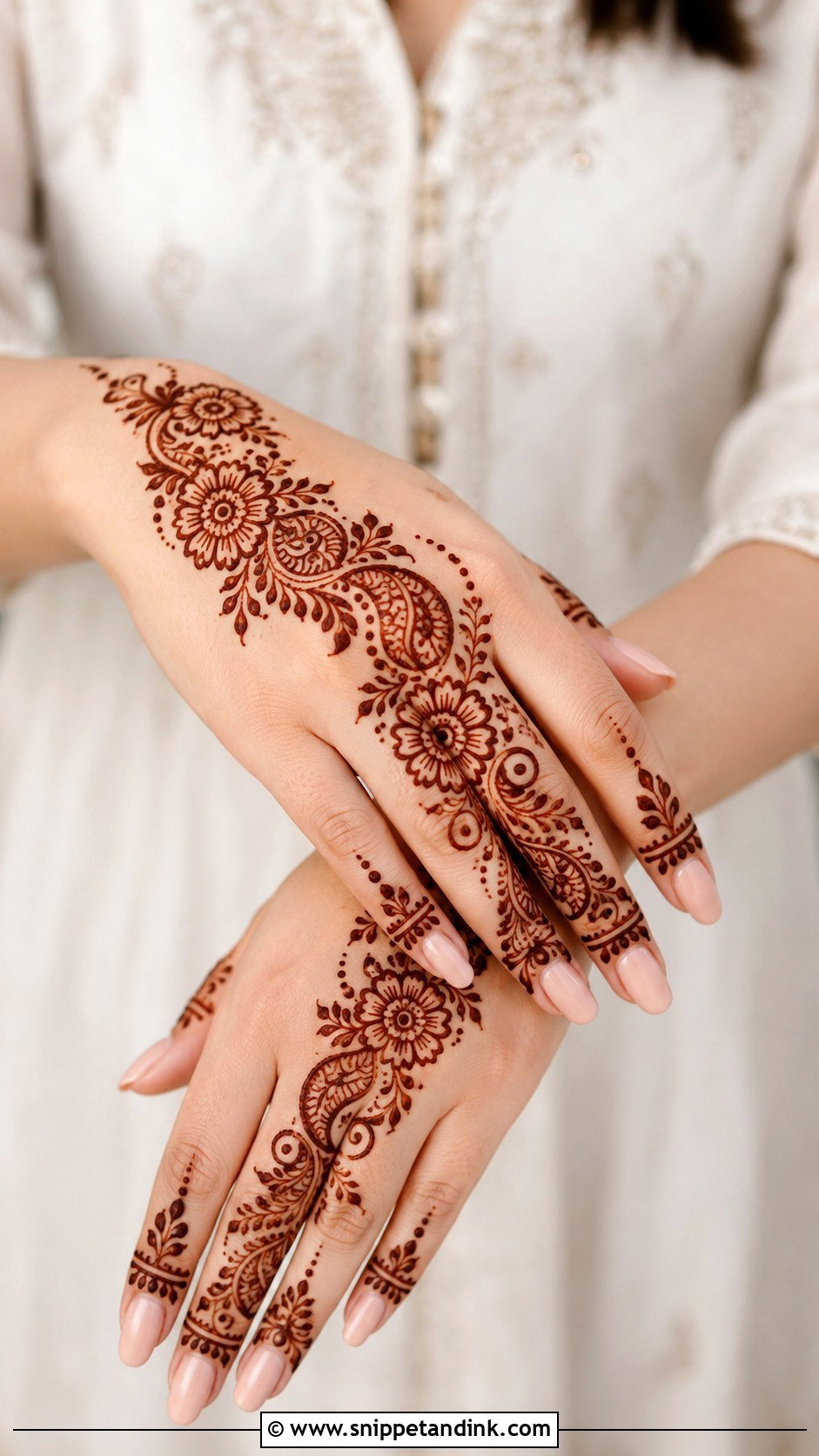 Simple Modern Indo Arabic Mehndi Design - Snippet and Ink - 35 Simple Modern Mehndi Designs