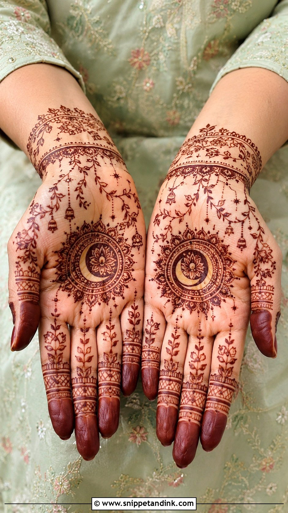 Simple Modern Karva Chauth Mehndi Design - Snippet and Ink - 35 Simple Modern Mehndi Designs