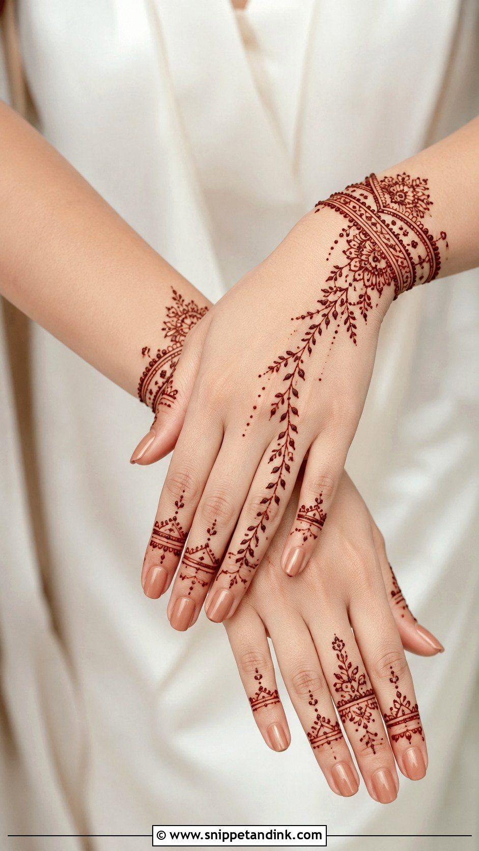 Simple Modern Mehndi Design - Snippet and Ink - 35 Simple Aesthetic Mehndi Designs