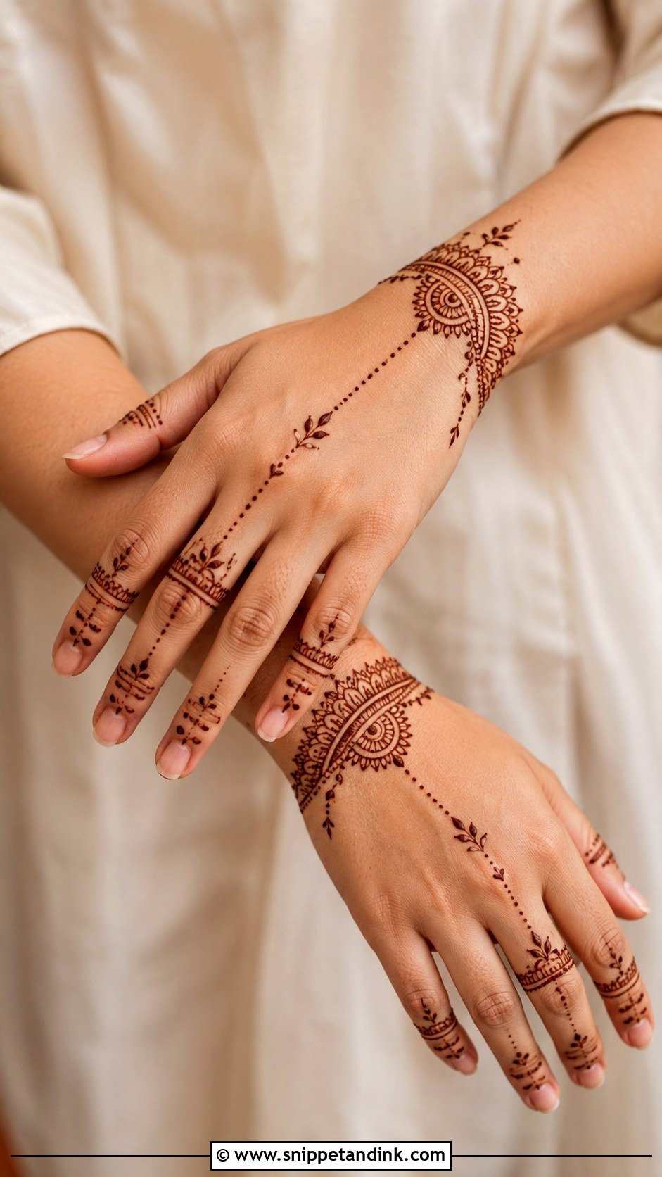 Simple Modern Mehndi Design - Snippet and Ink - 35 Simplest Mehndi Designs