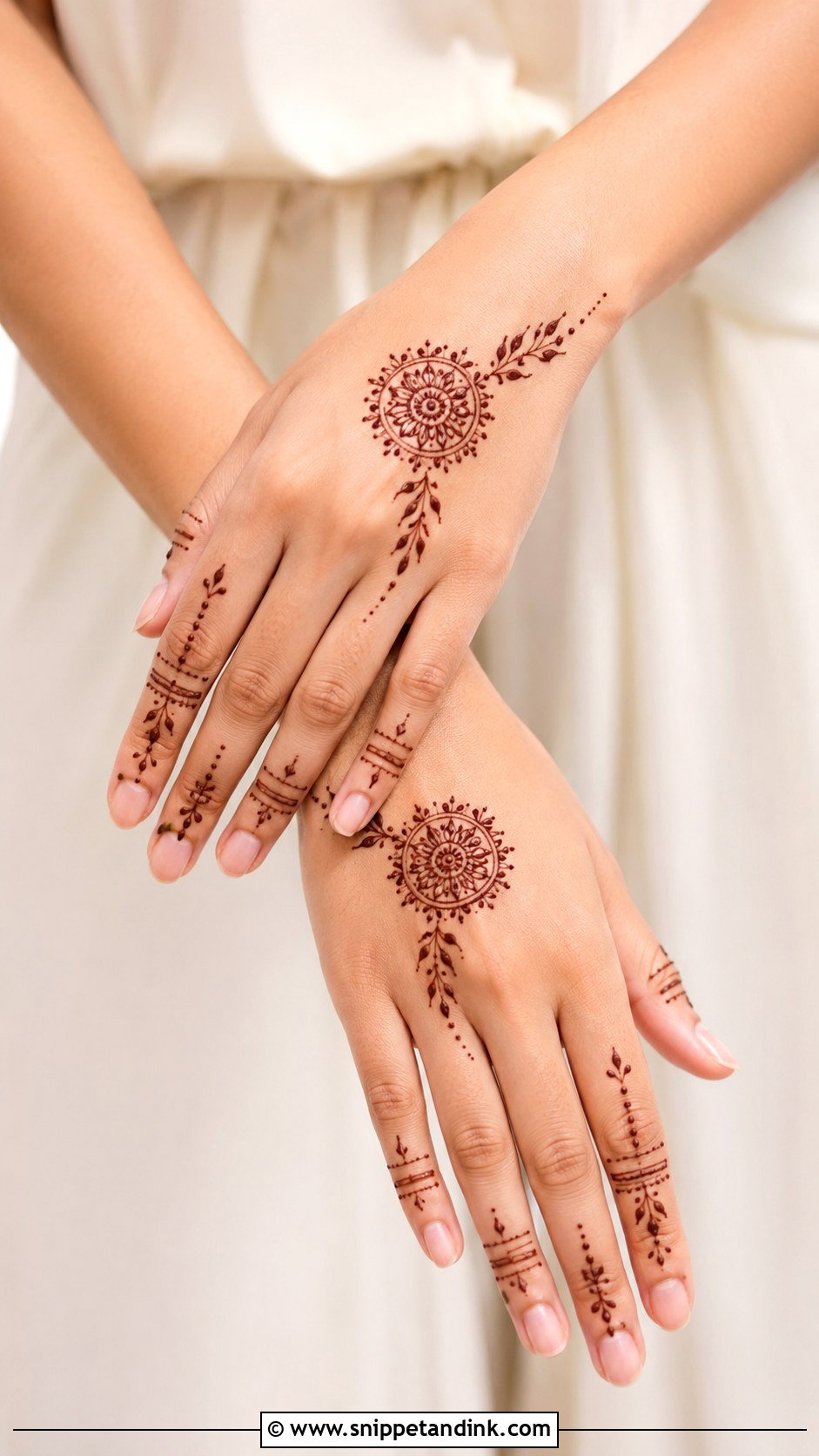 Simple Modern Minimal Mehndi Design - Snippet and Ink - 35 Simple Modern Mehndi Designs