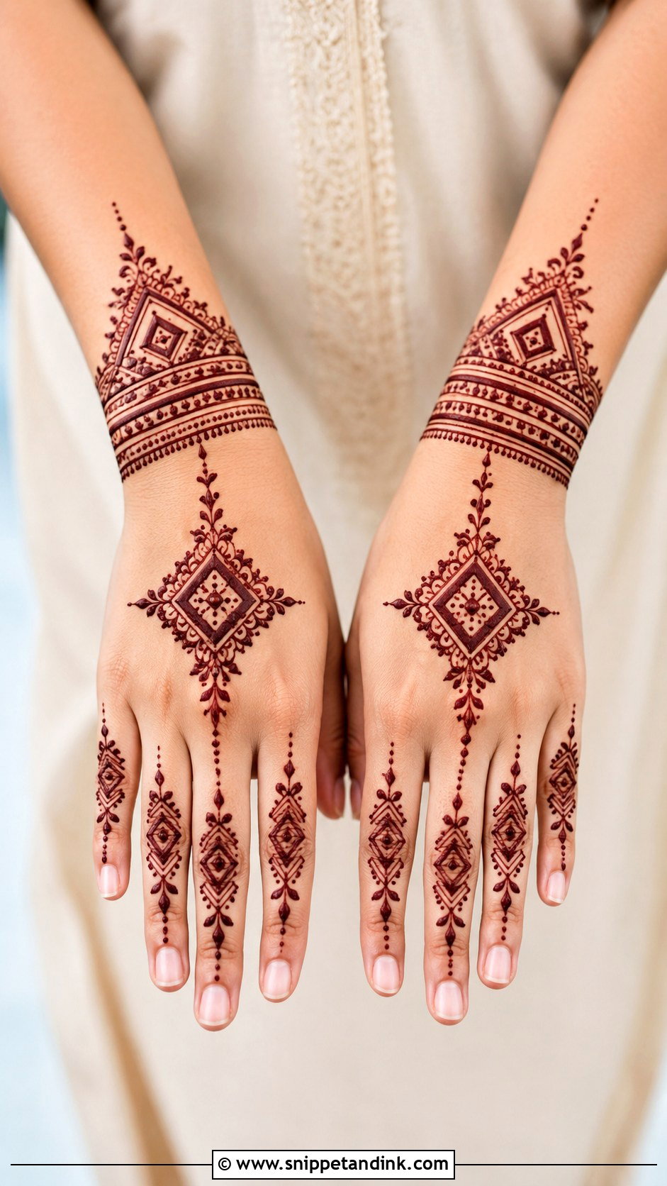 Simple Modern Moroccan Mehndi Design - Snippet and Ink - 35 Simple Modern Mehndi Designs