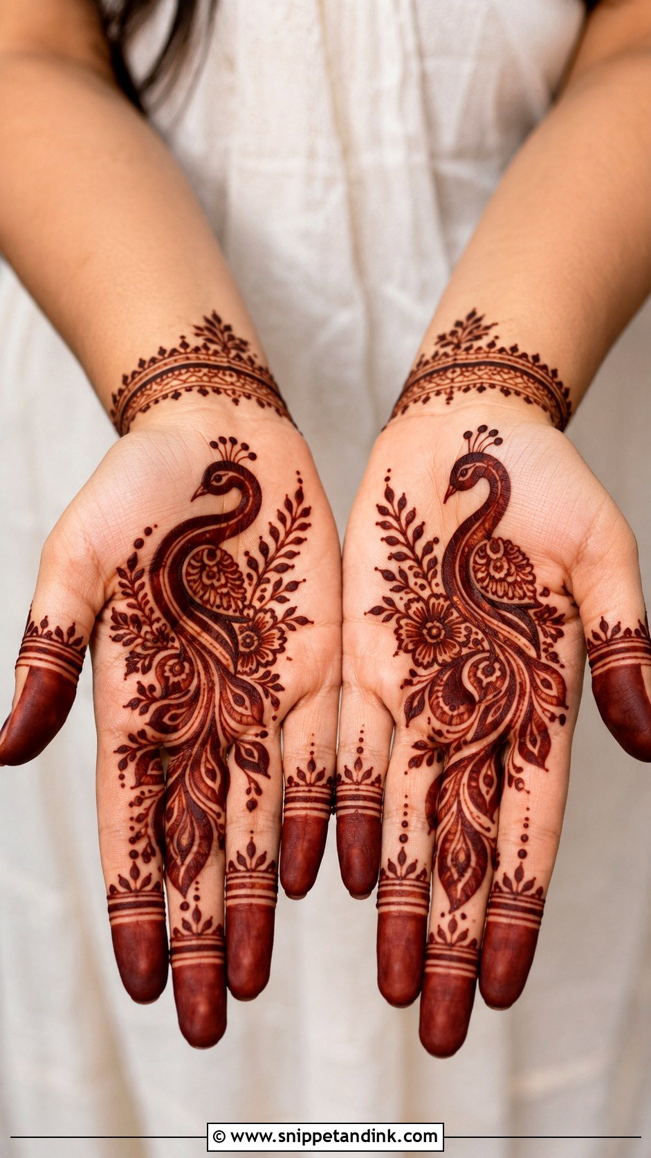 Simple Modern Peacock Mehndi Design - Snippet and Ink - 35 Simple Modern Mehndi Designs