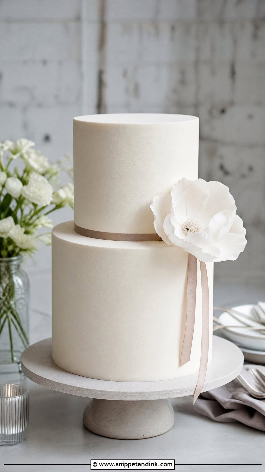 Simple Modern Wedding Cake - Snippet and Ink - 25 Simple Wedding Cakes