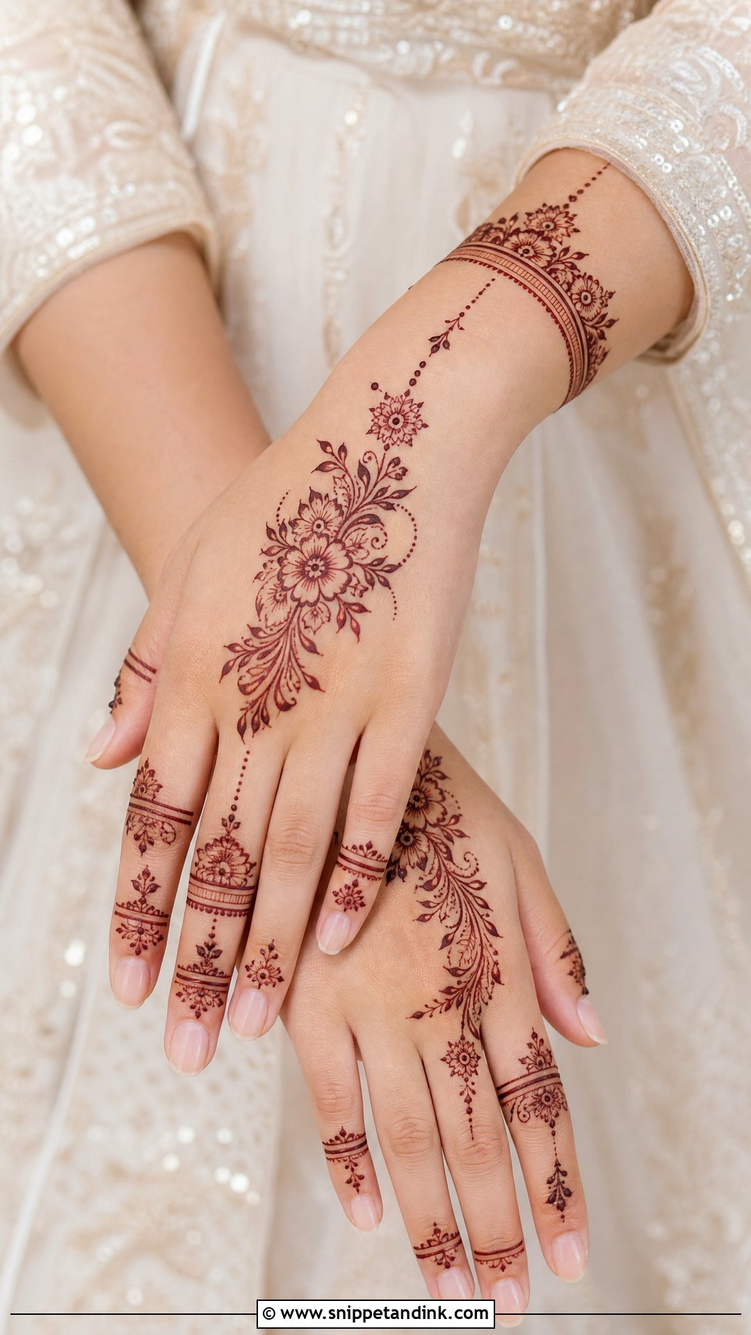 Simple Modern Wedding Mehndi Design - Snippet and Ink - 25 Simple Wedding Mehndi Designs