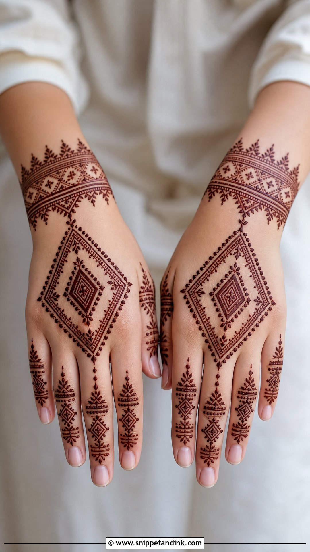Simple Moroccan Bridal Mehndi Design - Snippet and Ink - 20 Simple Easy Bridal Mehndi Designs