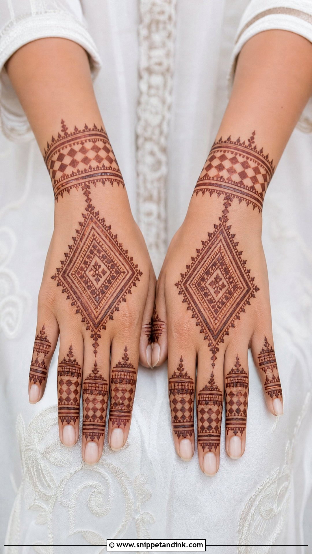 Simple Moroccan Bridal Mehndi Design - Snippet and Ink - 30 Simple Bridal Mehndi Designs