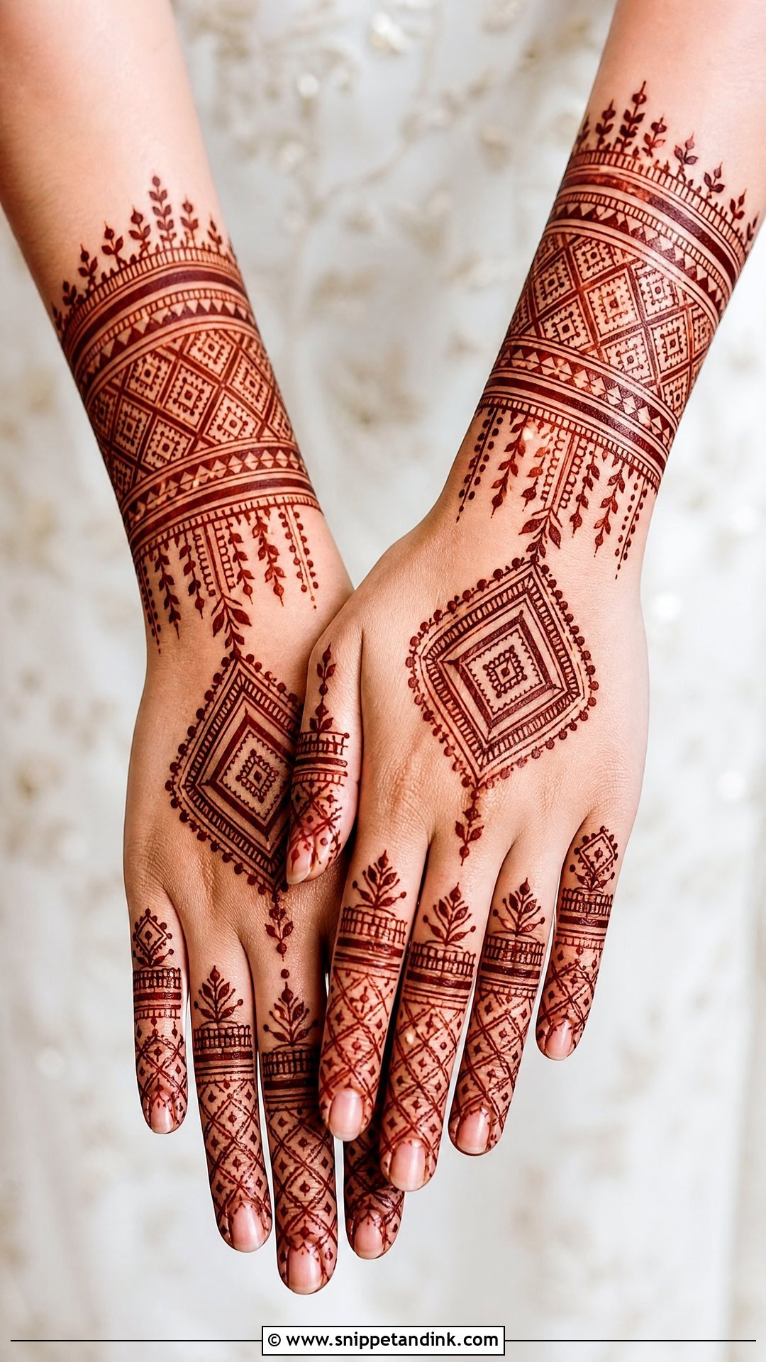 Simple Moroccan Bridal Mehndi Design - Snippet and Ink - 20 New Simple Bridal Mehndi Designs