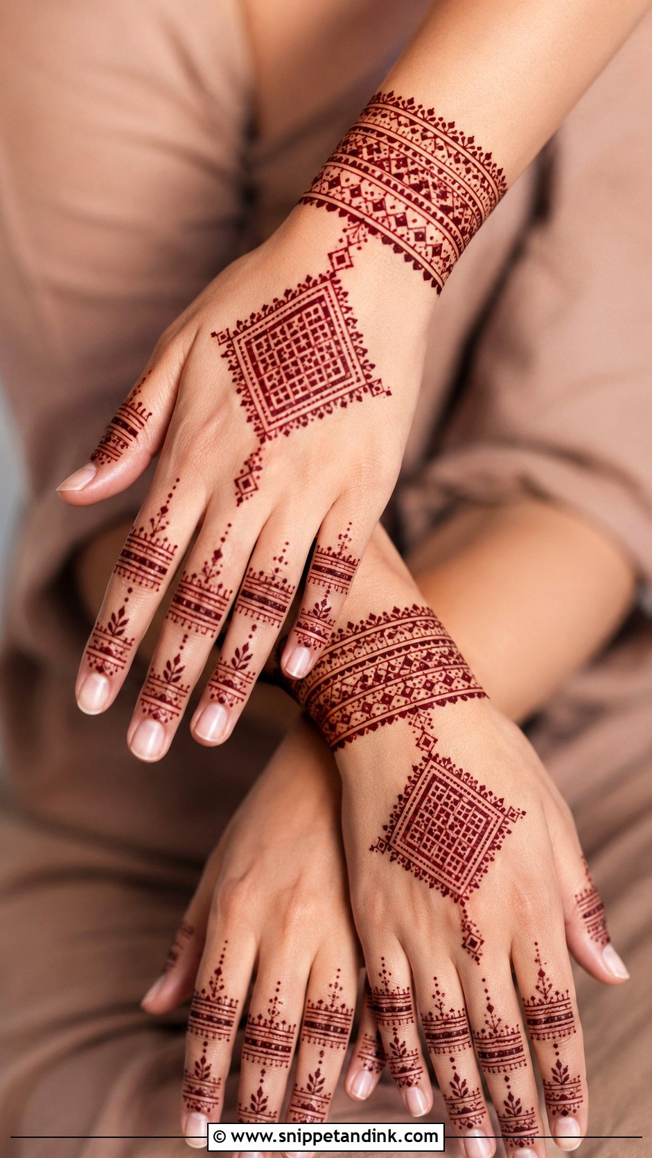 Simple Moroccan Mehndi Design - Snippet and Ink - 35 Simple Mehndi Designs