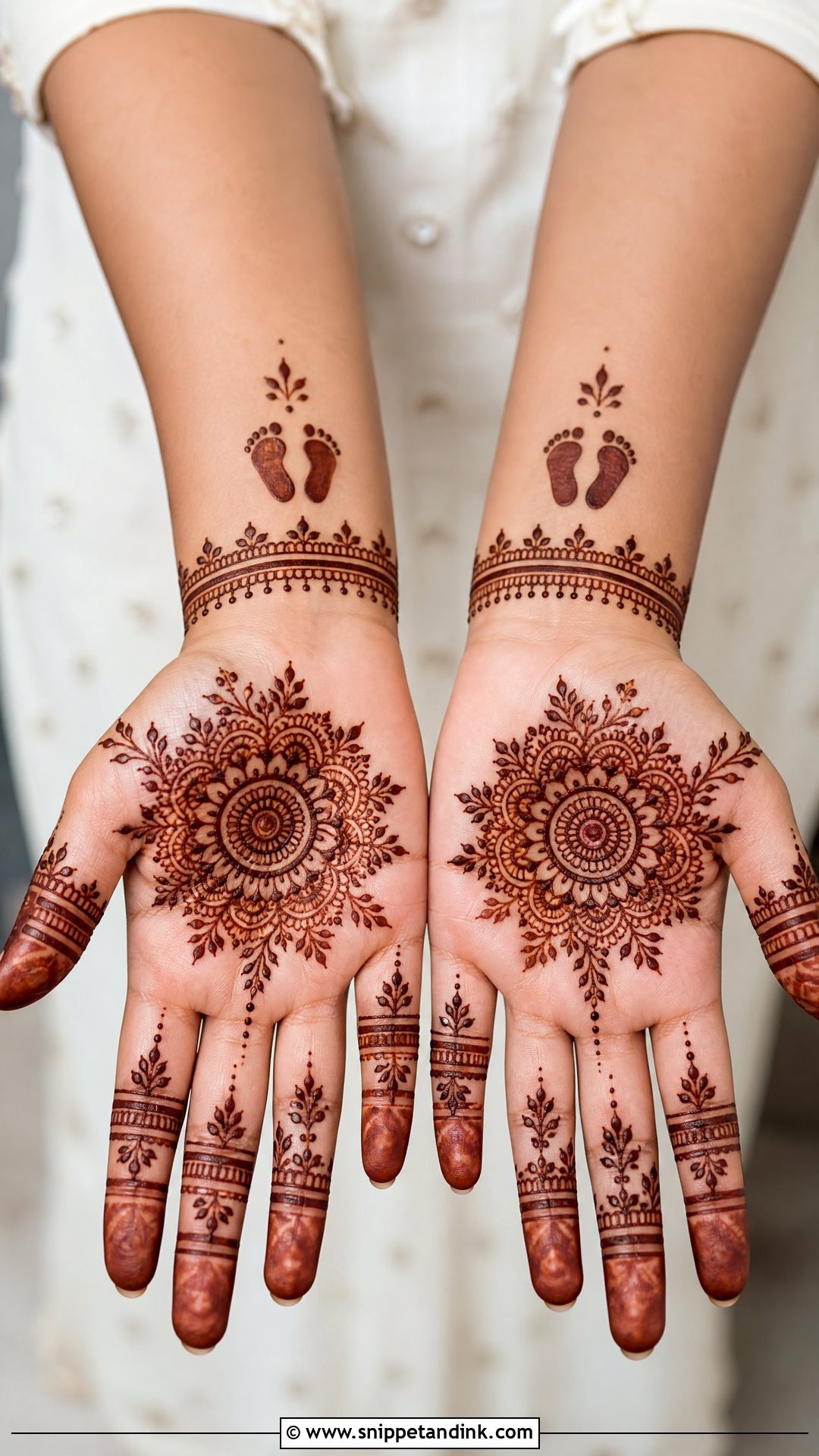Simple Mundan Ceremony Mehndi Design - Snippet and Ink - 20 Mundan Ceremony Mehndi Designs