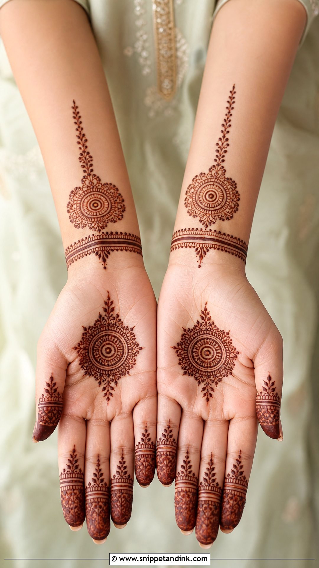 Simple Muslim Bridal Mehndi Design - Snippet and Ink - 30 Unique Muslim Bridal Mehndi Designs