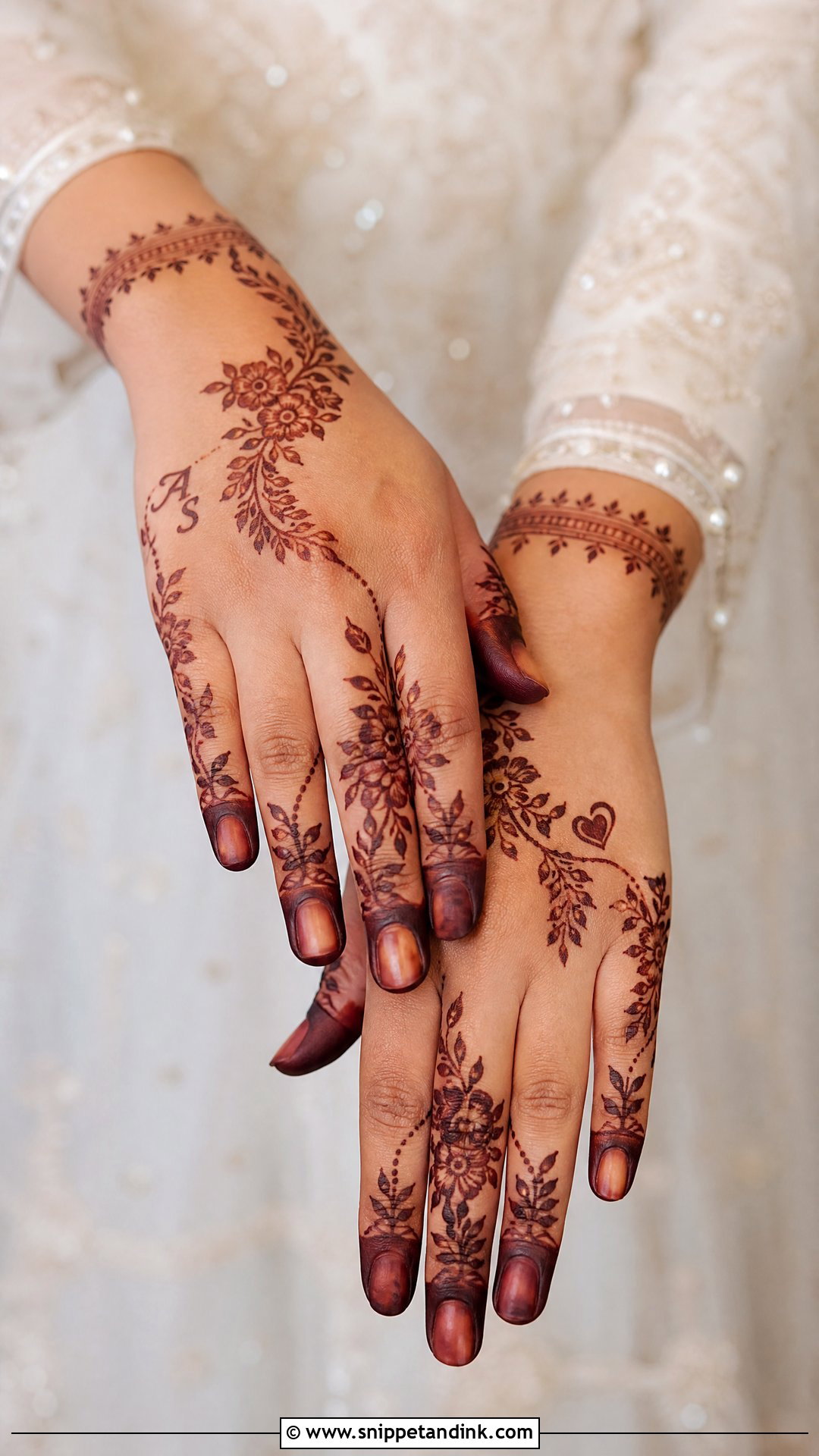 Simple Nikah Bridal Mehndi - Snippet and Ink - 20 Simple Bride Mehndi Designs