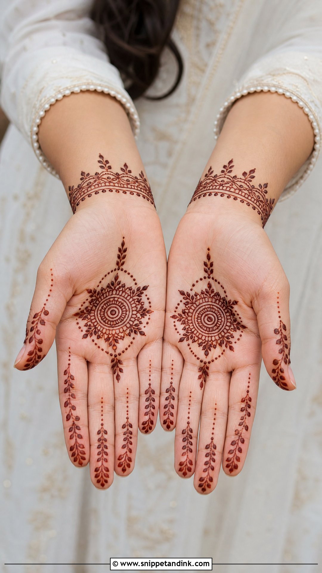 Simple Nikah Mehndi Design - Snippet and Ink - 25 Nikah Mehndi Designs