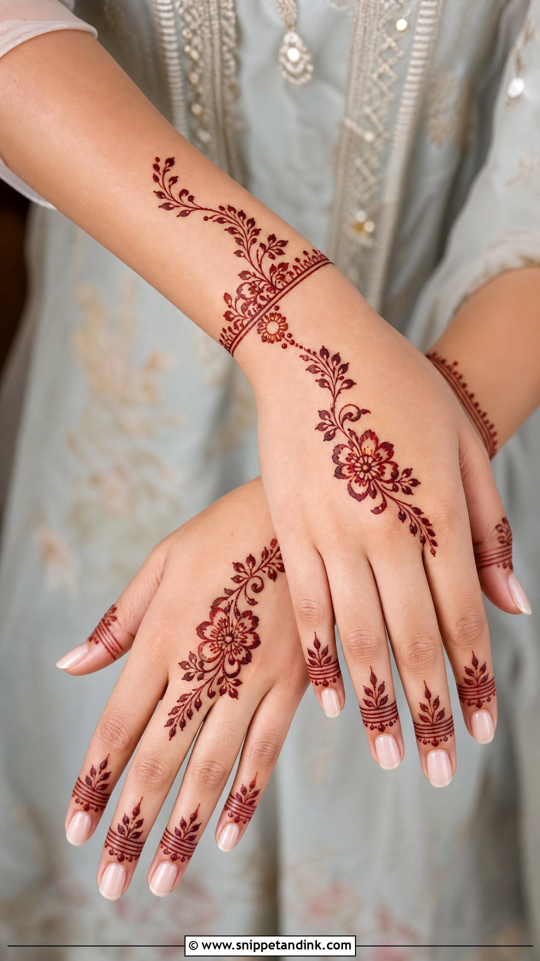 Simple Nikkah Mehndi Design - Snippet and Ink - 30 Nikkah Mehndi Designs