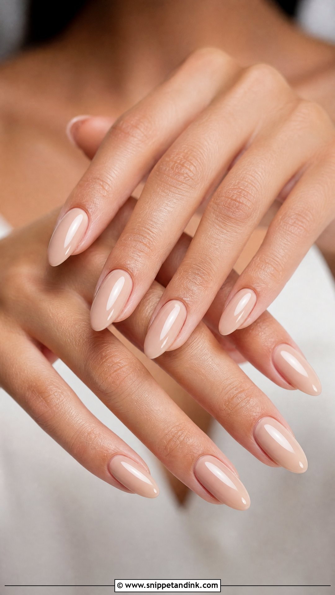 Simple Nude Wedding Acrylic Nails - Snippet and Ink - 25 Wedding Acrylic Nails
