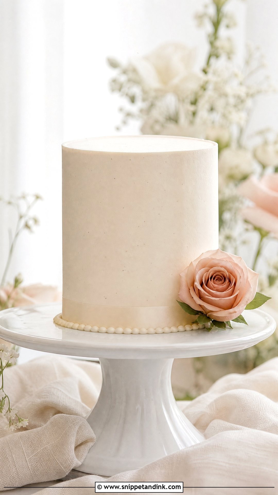 Simple One Tier Wedding Cake - Snippet and Ink - 25 One Tier Wedding Cake Ideas