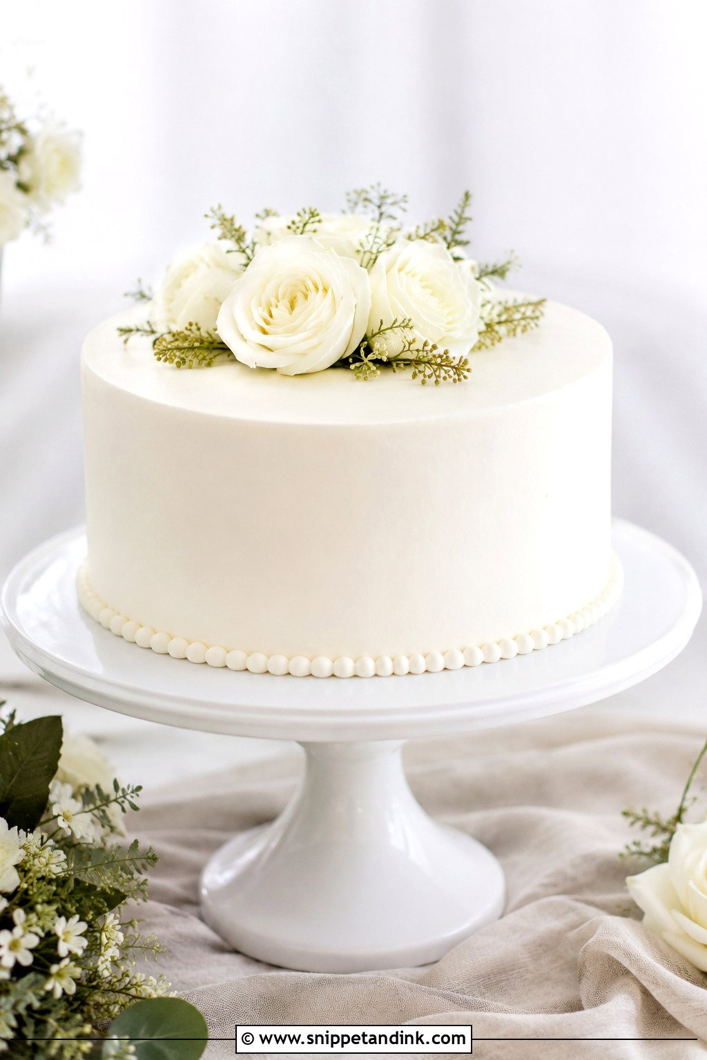 Simple One Tier Wedding Cake - Snippet and Ink - 20 1 Tier Cake Design Ideas for Wedding