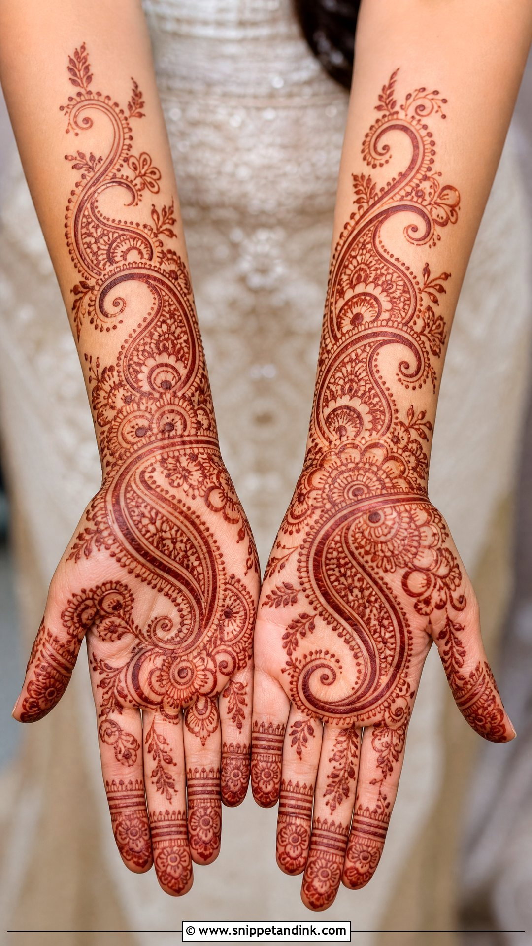 Simple Paisley Bridal Mehndi Design - Snippet and Ink - 20 Simple Easy Bridal Mehndi Designs