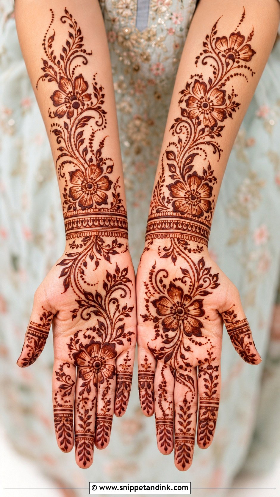 Simple Paisley Full Hand Mehndi Design - Snippet and Ink - 35 Simple Full Hand Mehndi Designs