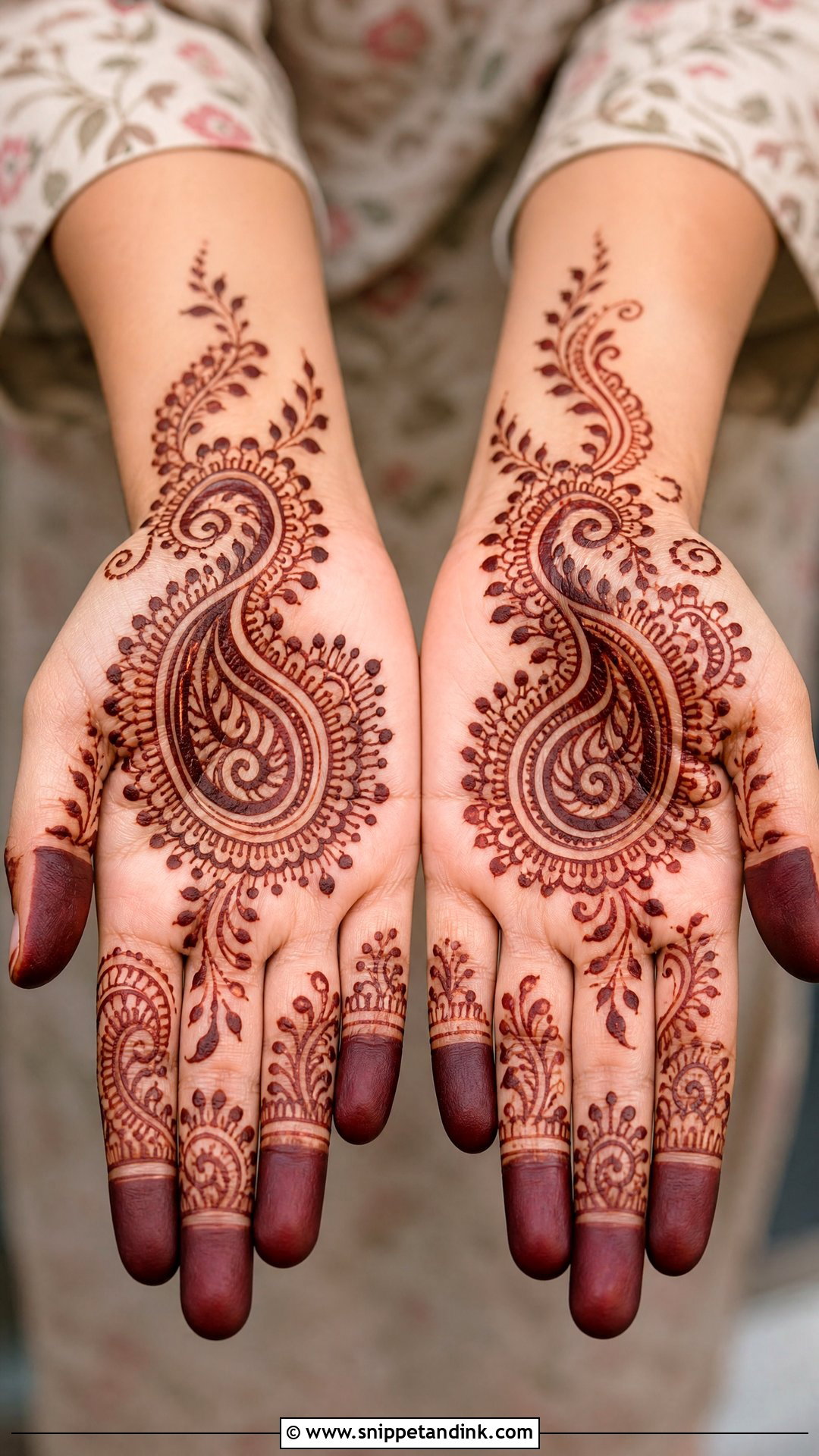 Simple Paisley Mehndi Design - Snippet and Ink - 30 Simple and Stylish Mehndi Designs