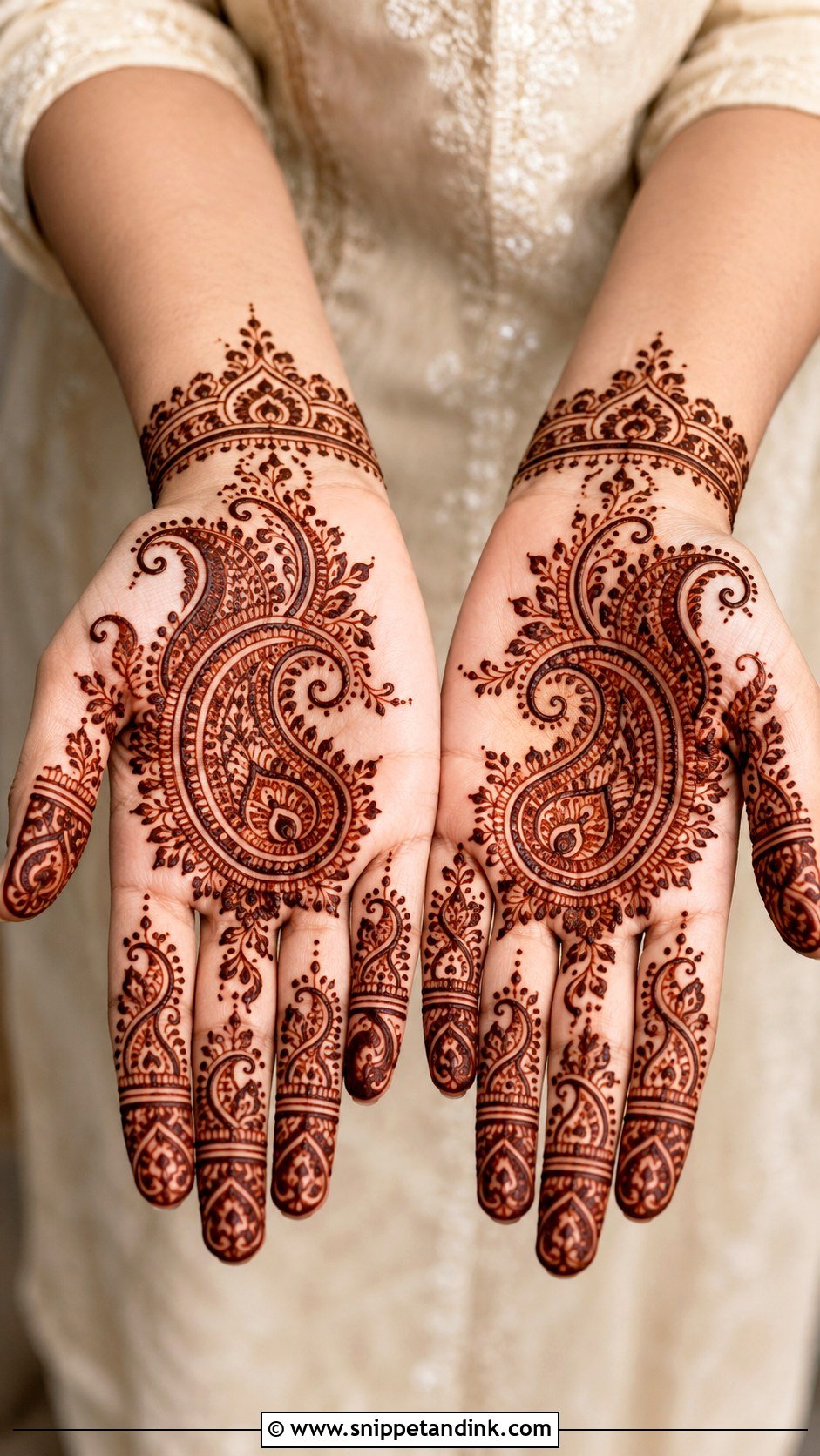 Simple Paisley Mehndi Design - Snippet and Ink - 35 Simplest Mehndi Designs