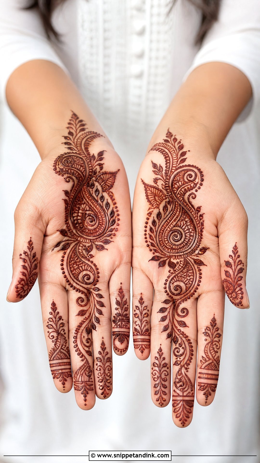 Simple Paisley Mehndi Design - Snippet and Ink - 30 Simple Beautiful Mehndi Designs