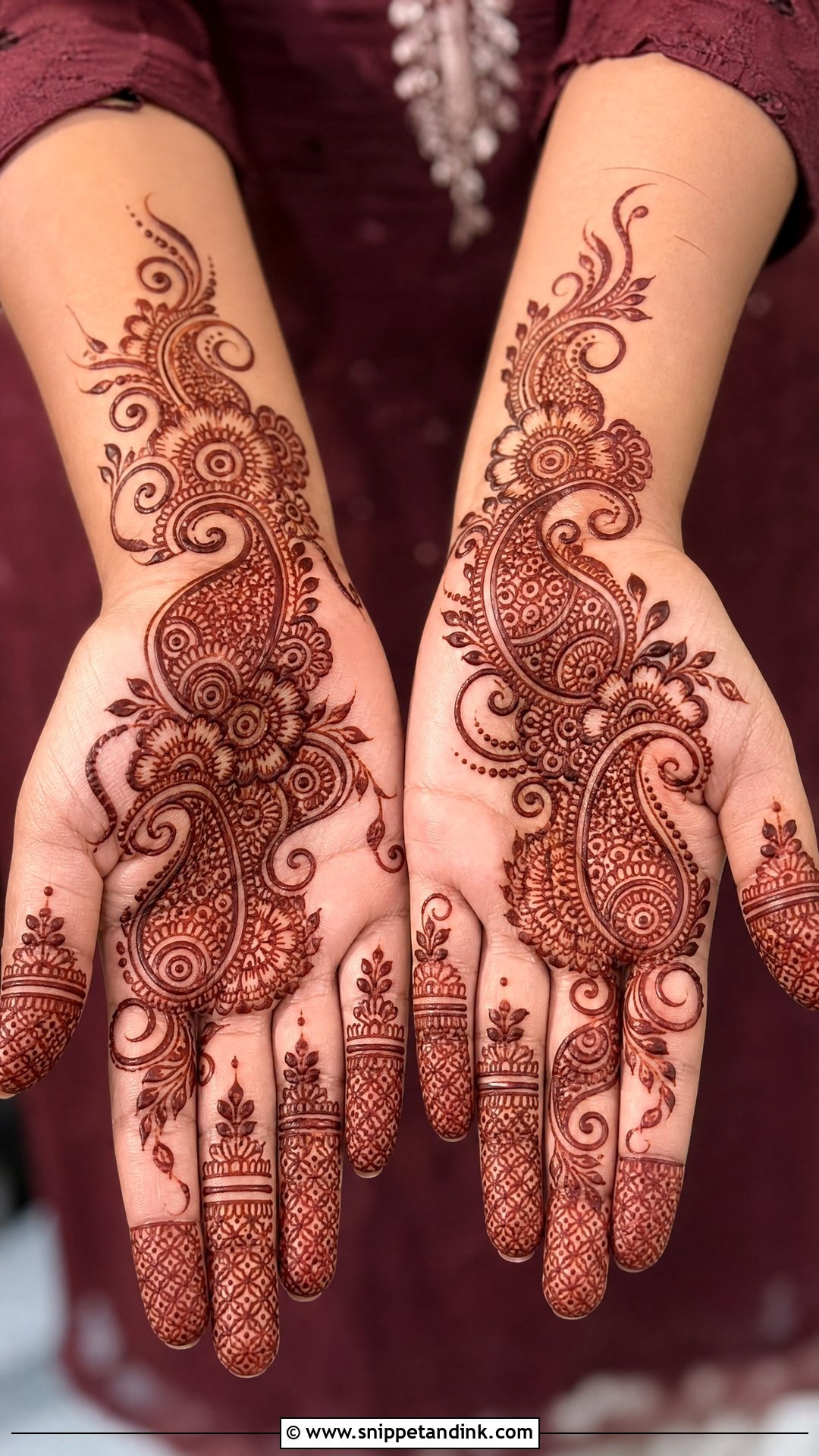 Simple Paisley Wedding Mehndi Design - Snippet and Ink - 25 Simple Wedding Mehndi Designs