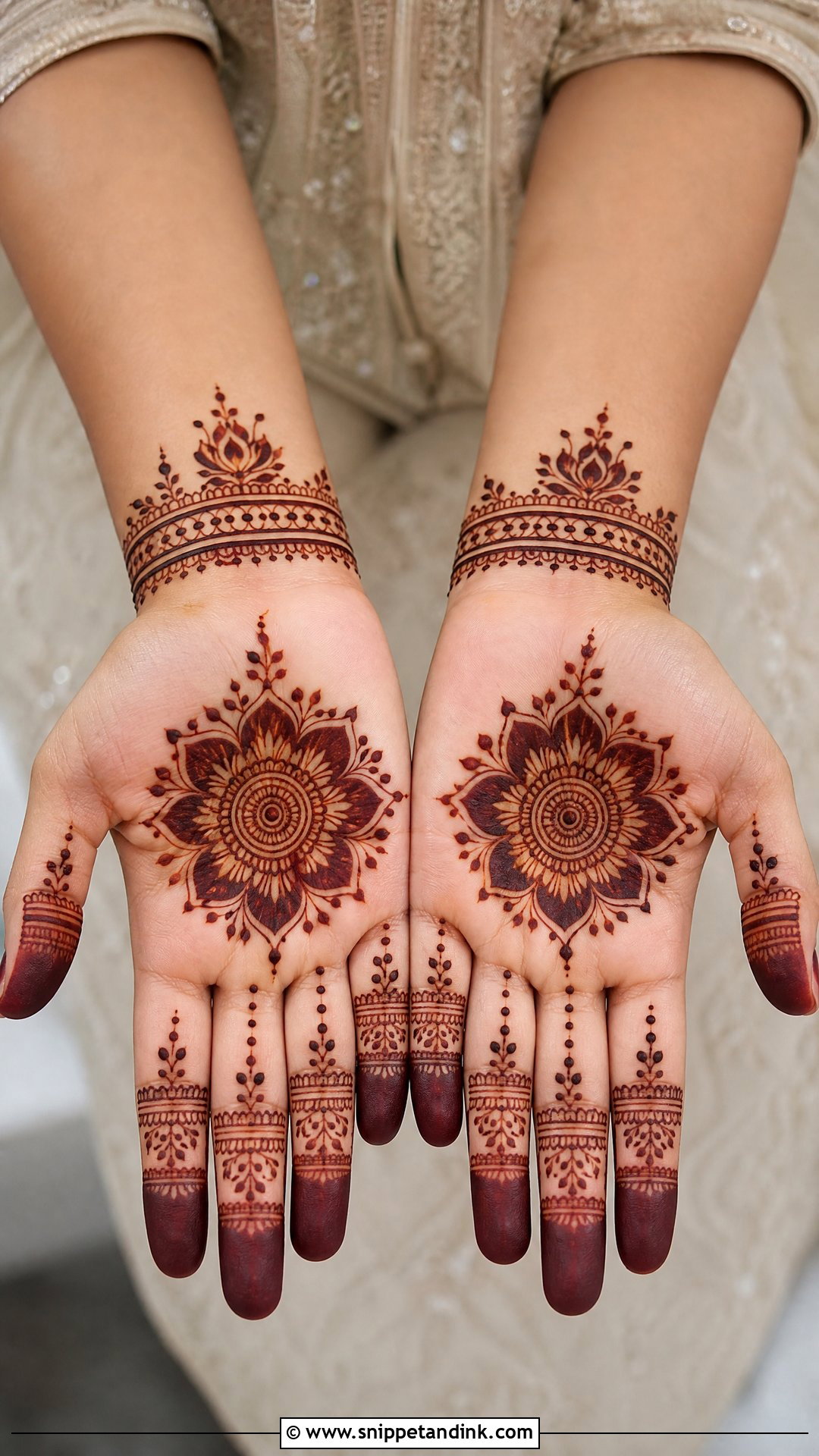 Simple Palm Mehndi Design - Snippet and Ink - 30 Simple Beautiful Mehndi Designs