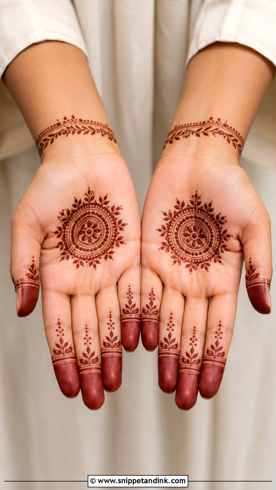 Simple Palm Mehndi Design - Snippet and Ink - 35 Unique Palm Mehndi Design Ideas